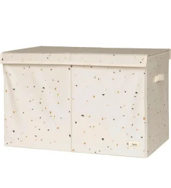 Bokse Og Kasser-3 Sprouts Opbevaringskasse m. Låg - 63x38x39 cm - Terrazzo/Creme