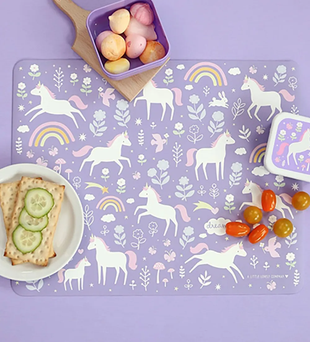 Dækkeservietter-A Little Lovely Company Dækkeserviet - Vinyl - Unicorn Dreams
