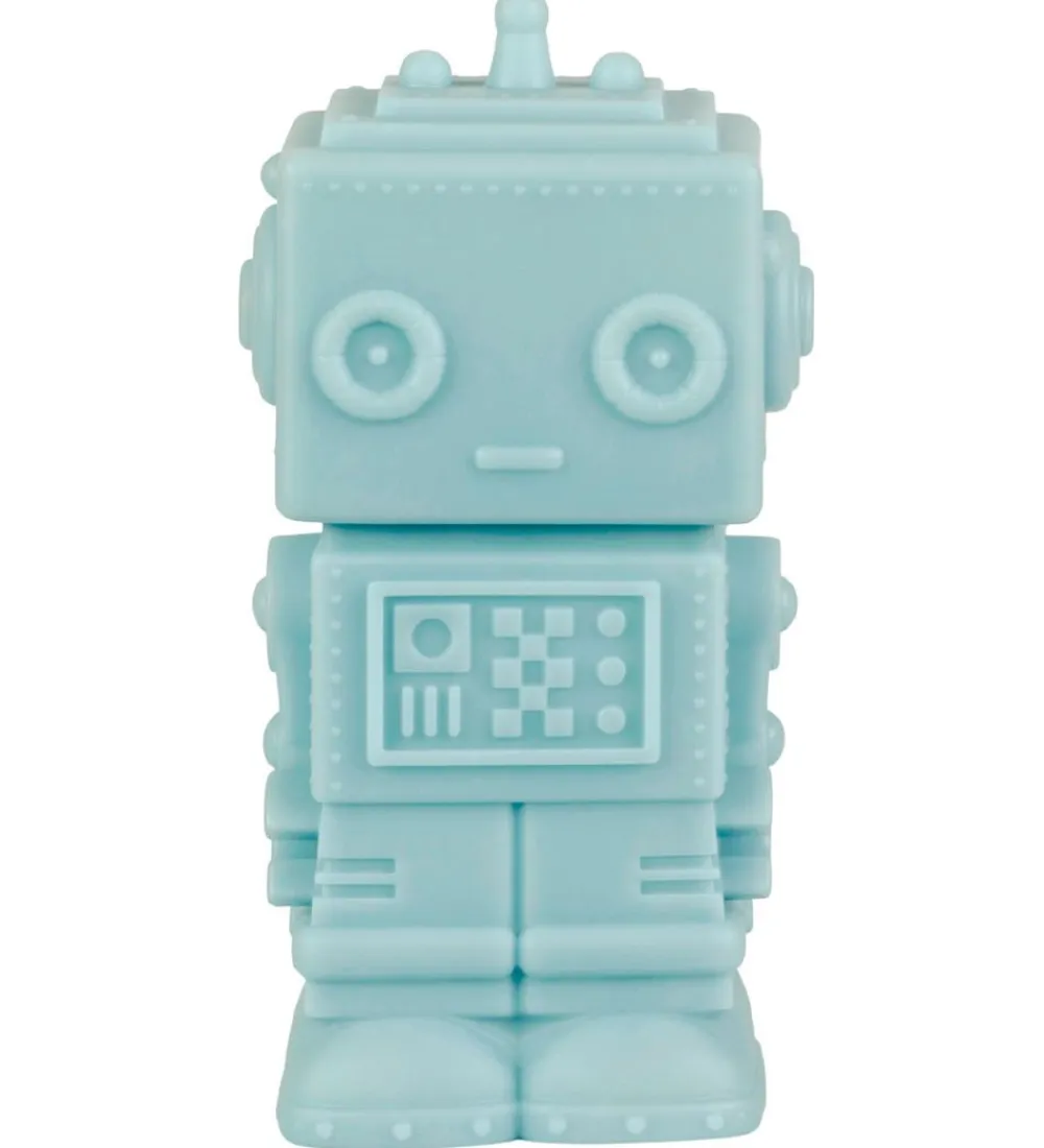 A Little Lovely Company Natlamper|Fritstående Lamper*Lampe - 14 cm - Robot - Smoky Blue