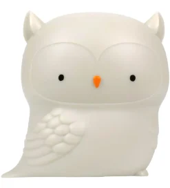 Natlamper-A Little Lovely Company Natlampe - 11,8x11,5 cm - Owl - Grå