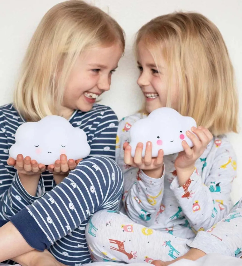 A Little Lovely Company Natlamper|Fritstående Lamper*Natlampe - 9x16x5,5 cm - Sleeping Cloud