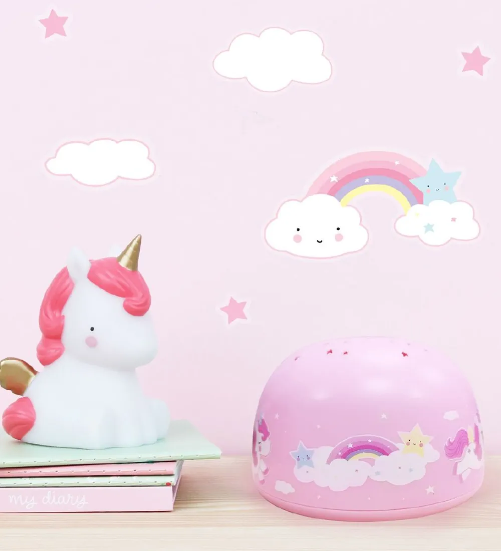 A Little Lovely Company Natlamper|Fritstående Lamper*Projektørlampe - 14x9 - Unicorn