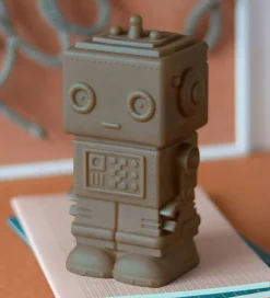 Sparegrise-A Little Lovely Company Sparegris - 16 cm - Robot - Ash Brown