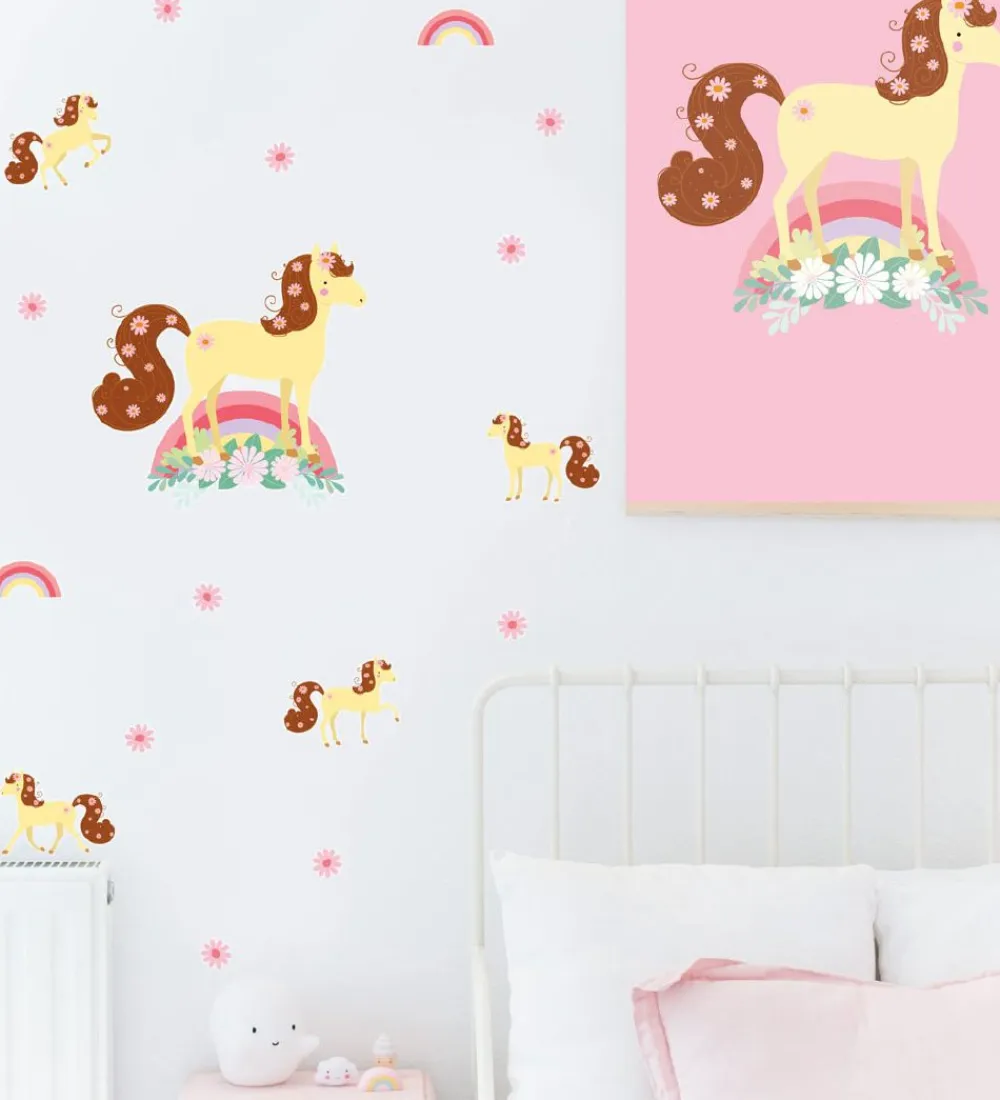 Wallsticker-A Little Lovely Company Wallstickers - 35x50 cm - Horse