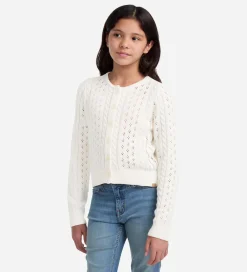 Striktrøjer-Abercrombie & Fitch Cardigan - Strik - Jet Stream m. Hulmønster