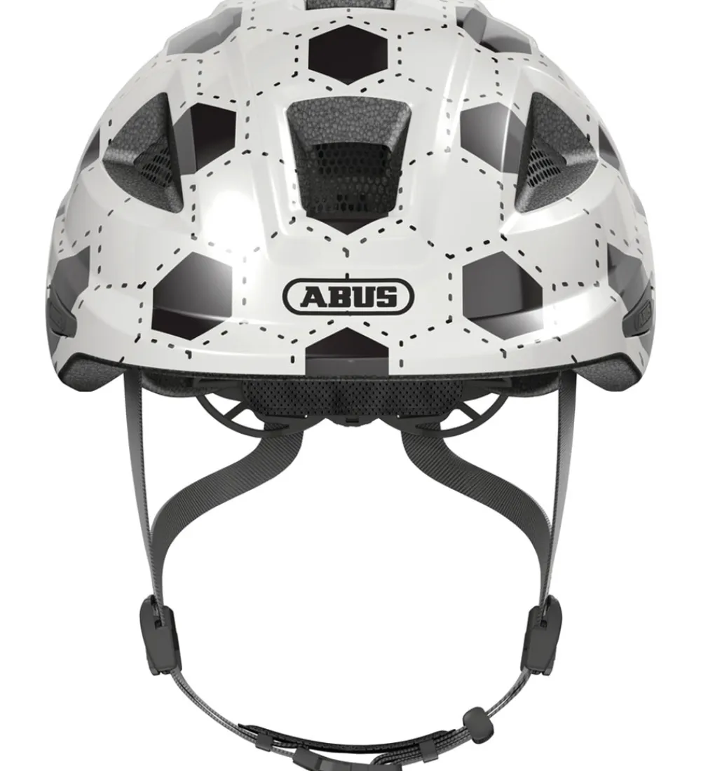 Børnesikkerhed|Cykelhjelme-Abus Cykelhjelm - Anuky 2.0 - White Football