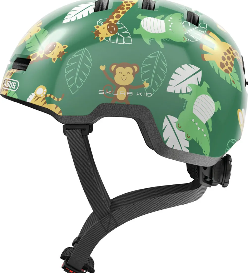 Børnesikkerhed|Cykelhjelme-Abus Cykelhjelm - Skurb Kid - Green Jungle
