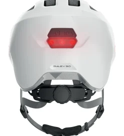 Børnesikkerhed|Cykelhjelme-Abus Cykelhjelm - Smiley 3.0 Ace Led - Shiny White