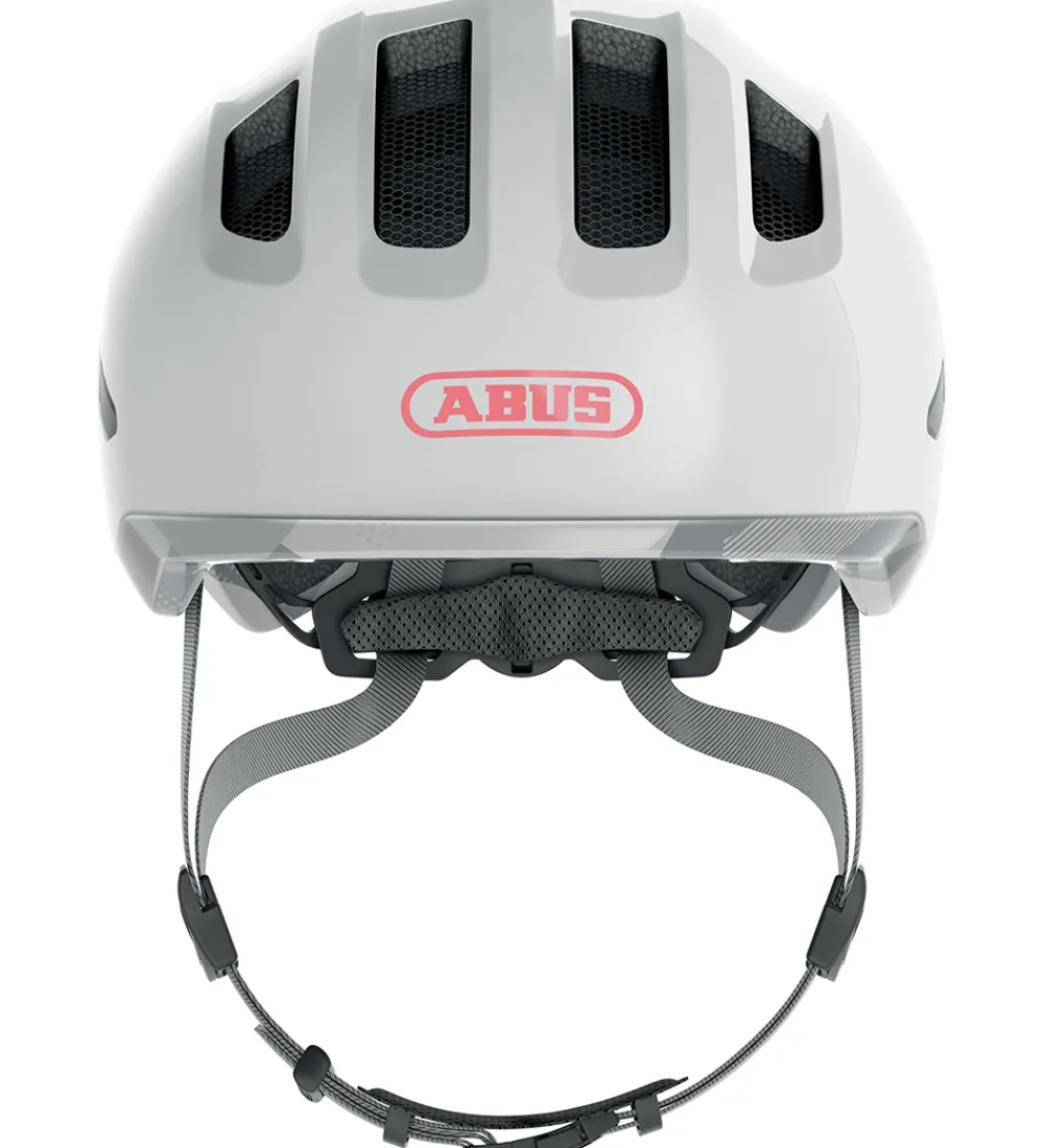 Børnesikkerhed|Cykelhjelme-Abus Cykelhjelm - Smiley 3.0 Ace Led - Shiny White