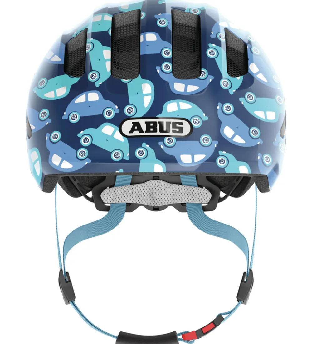 Abus Børnesikkerhed|Cykelhjelme*Cykelhjelm - Smiley 3.0 Led - Blue Car