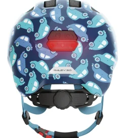 Abus Børnesikkerhed|Cykelhjelme*Cykelhjelm - Smiley 3.0 Led - Blue Car