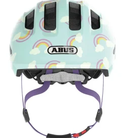Abus Børnesikkerhed|Cykelhjelme*Cykelhjelm - Smiley 3.0 Led - Blue Rainbow