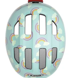 Abus Børnesikkerhed|Cykelhjelme*Cykelhjelm - Smiley 3.0 Led - Blue Rainbow