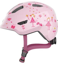 Abus Børnesikkerhed|Cykelhjelme*Cykelhjelm - Smiley 3.0 - Rose Princess