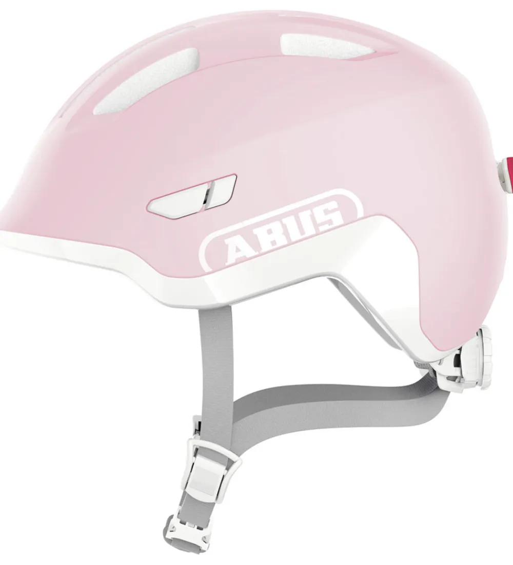Abus Børnesikkerhed|Cykelhjelme*Cykelhjelm - Smiley 3.0 Ace Led - Pure Rose