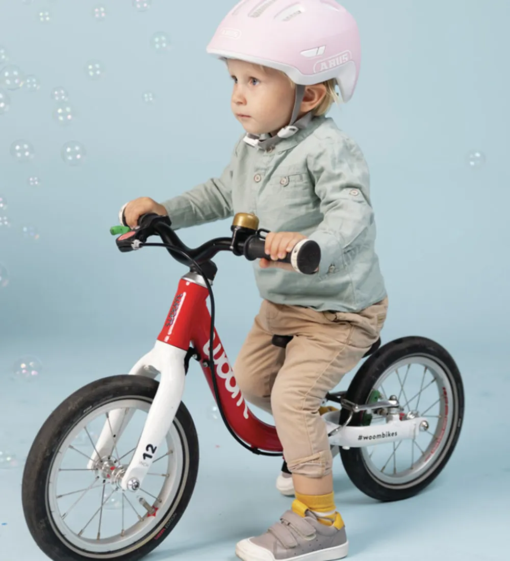 Abus Børnesikkerhed|Cykelhjelme*Cykelhjelm - Smiley 3.0 Ace Led - Pure Rose