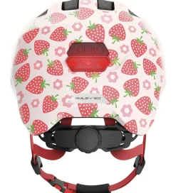 Børnesikkerhed|Cykelhjelme-Abus Cykelhjelm - Smiley 3.0 Led - Rose Strawberry