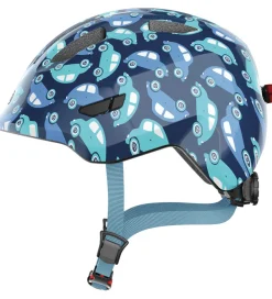 Abus Børnesikkerhed|Cykelhjelme*Cykelhjelm - Smiley 3.0 Led - Blue Car