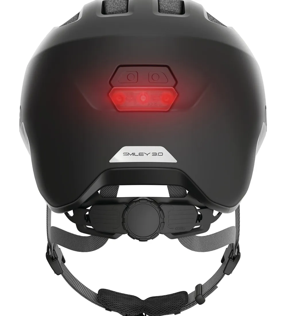 Abus Børnesikkerhed|Cykelhjelme*Cykelhjelm - Smiley 3.0 Ace Led - Velvet Black