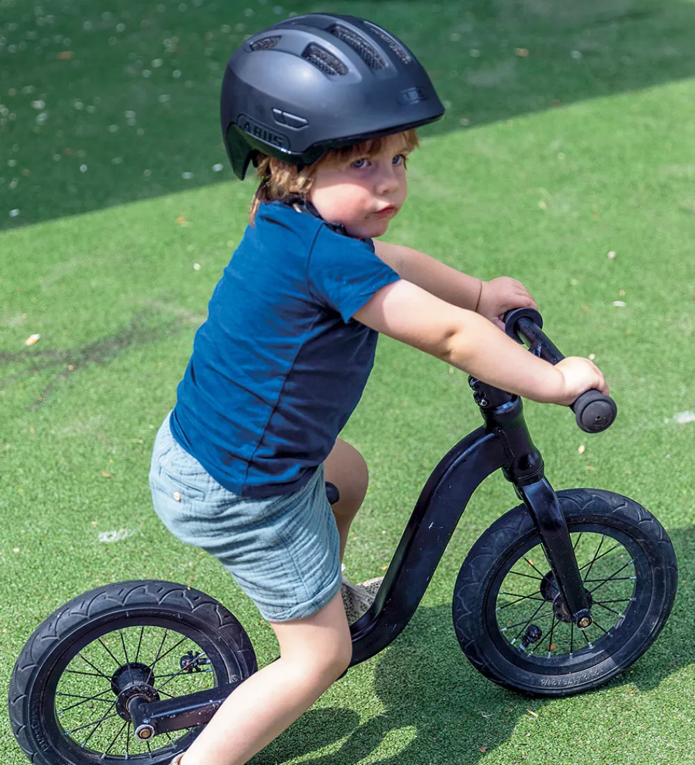 Abus Børnesikkerhed|Cykelhjelme*Cykelhjelm - Smiley 3.0 Ace Led - Velvet Black