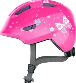 Børnesikkerhed|Cykelhjelme-Abus Cykelhjelm - Smiley 3.0 - Pink Butterfly