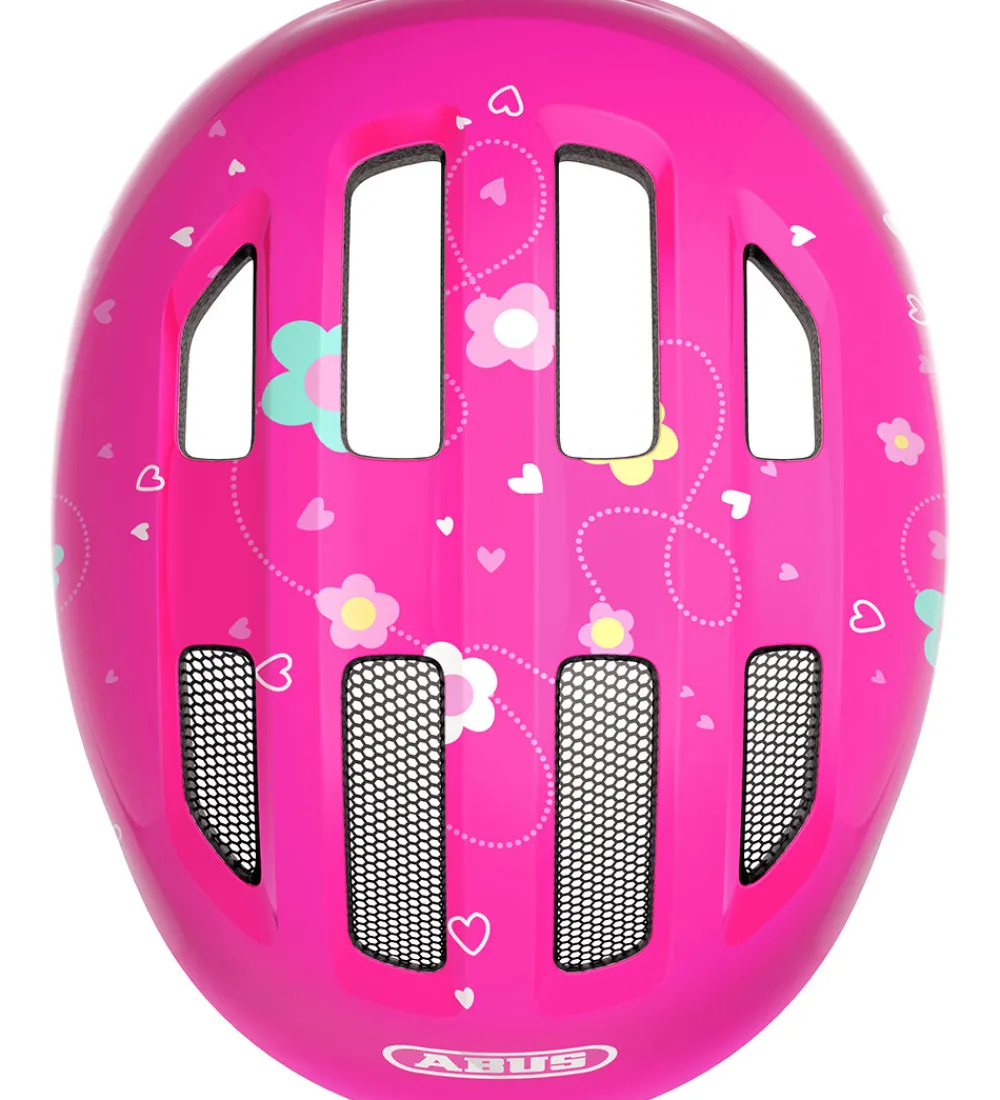 Børnesikkerhed|Cykelhjelme-Abus Cykelhjelm - Smiley 3.0 - Pink Butterfly