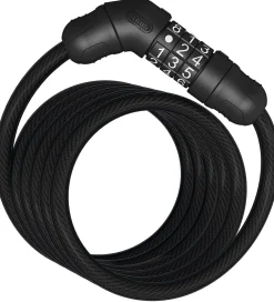 Abus Cykellåse|Cykellåse*Spirallås Star 4508C - 150 cm - Sort