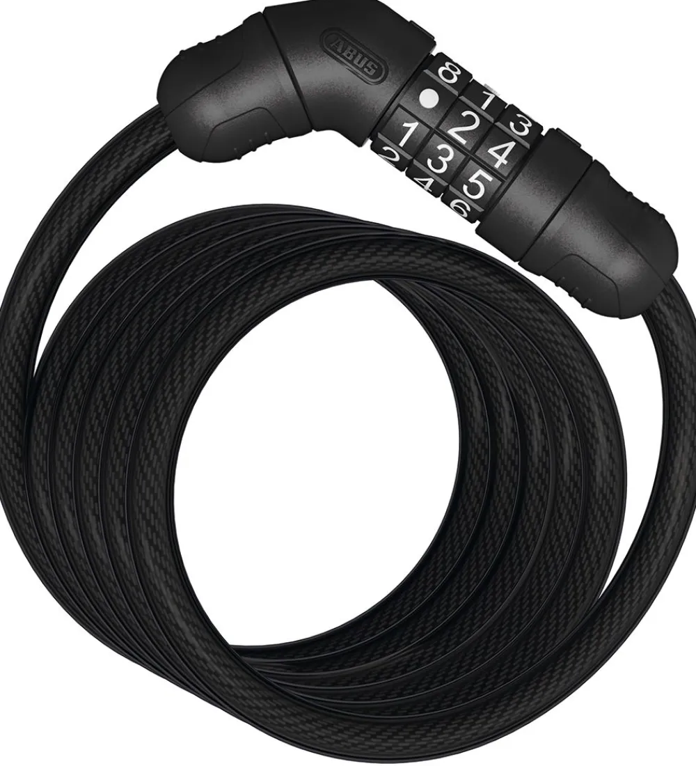 Abus Cykellåse|Cykellåse*Spirallås Star 4508C - 150 cm - Sort