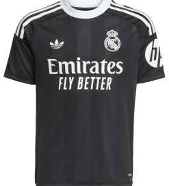 Fodboldtrøjer|Fodboldshorts-adidas Originals Fodboldsæt - Real Madrid 3. Målmand - Sort