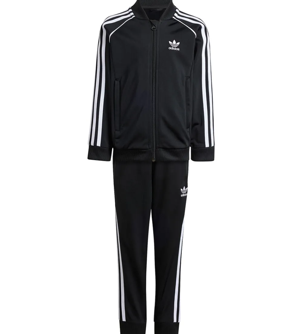 Træningssæt-adidas Originals Træningssæt - Sort m. Hvid