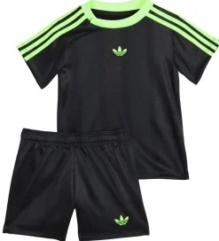 adidas Originals T-Shirts Og Toppe|Træning Og Gymnastik*T-shirt/Short - Sort/Signal Green