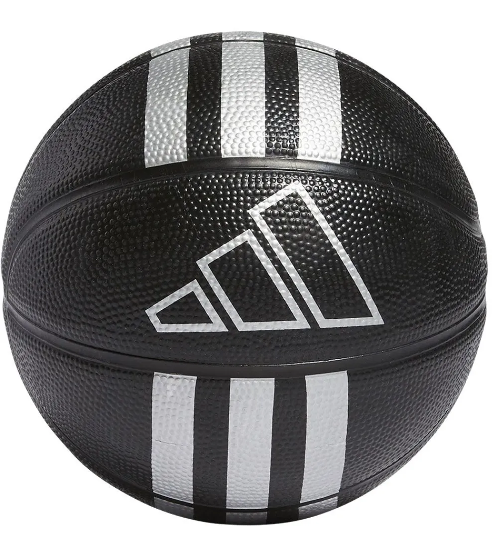 adidas Performance Bolde*Basketbold - Str. 3 - Mini - Sort/Sølv