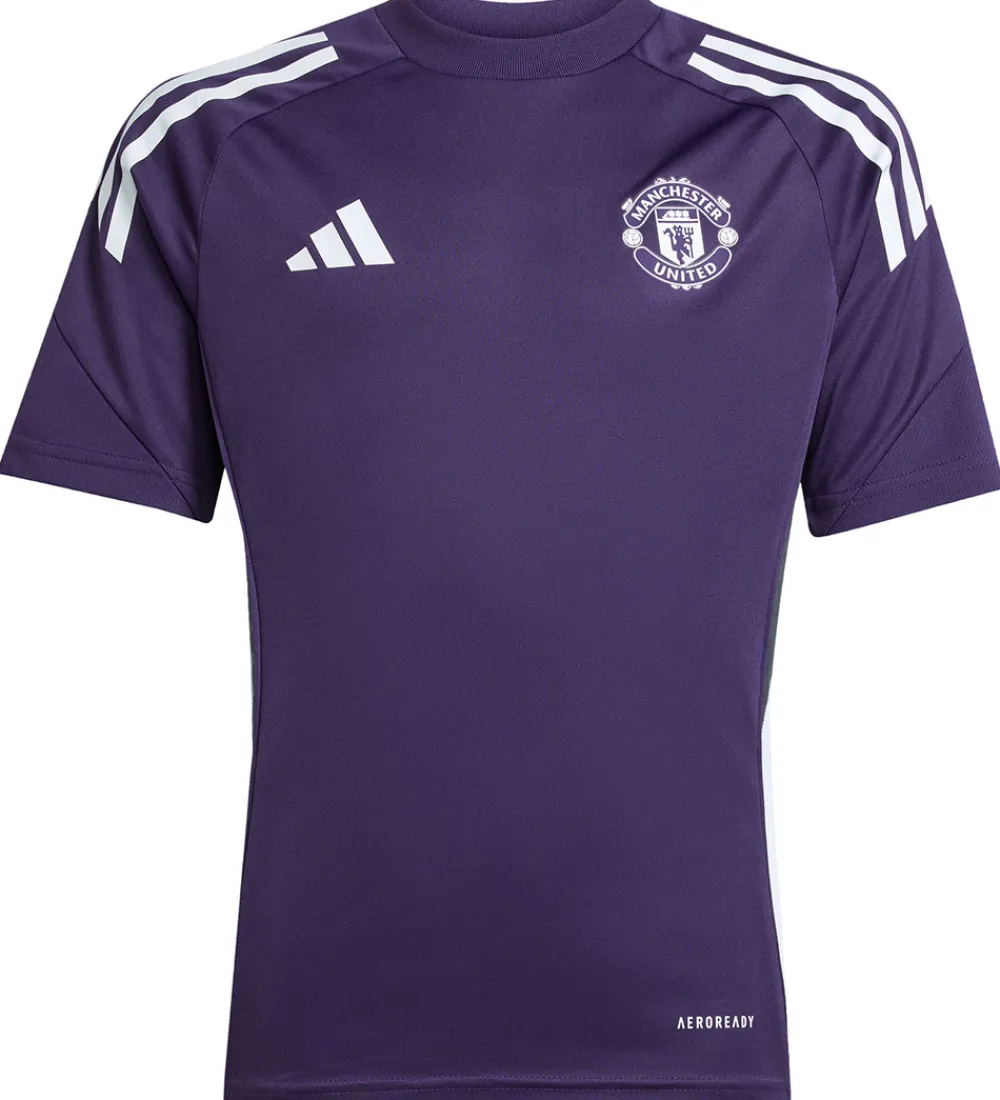 Fodboldtrøjer|Fodbold-adidas Performance Fodboldtrøje - MUFC TR JSY Y - Aurplu/Hvid/So