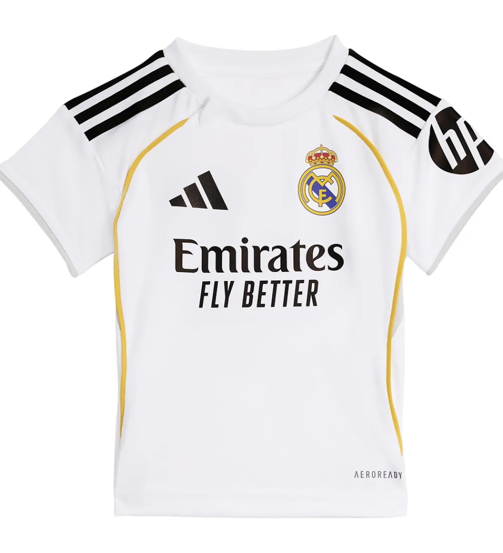Fodboldtrøjer|Fodboldshorts-adidas Performance Fodboldsæt - Real Madrid - Hvid m. Logo