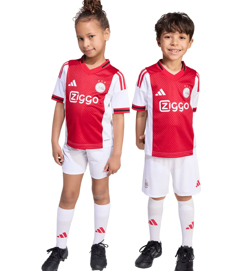 Fodboldshorts|Fodbold-adidas Performance Fodboldsæt - AJAX H MINI - Hvid/Rød