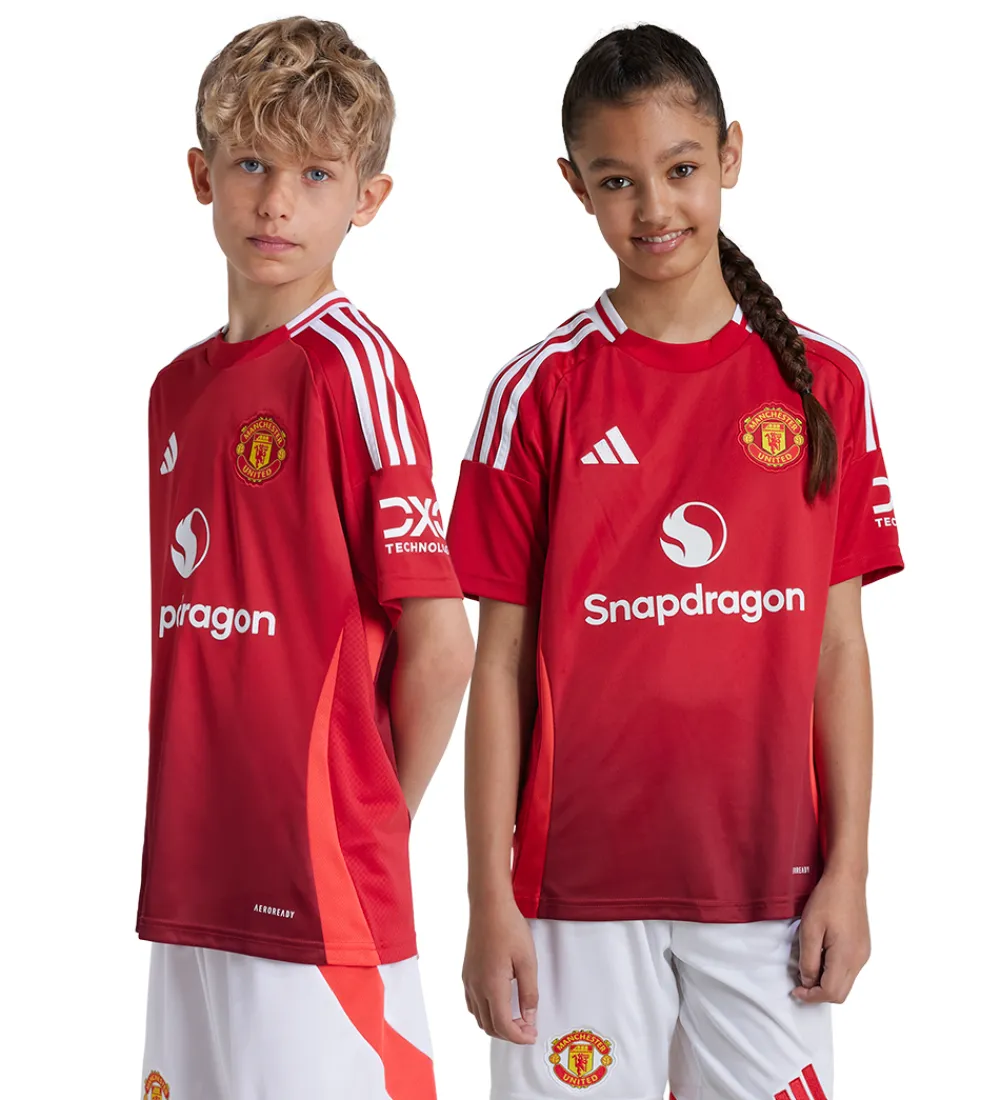 Fodboldtrøjer-adidas Performance Fodboldtrøje - MUFC - Rød/Hvid