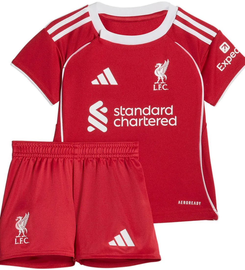 Fodboldtrøjer|Fodboldshorts-adidas Performance Fodboldsæt - Liverpool 25/26 Hjemmebane - Str