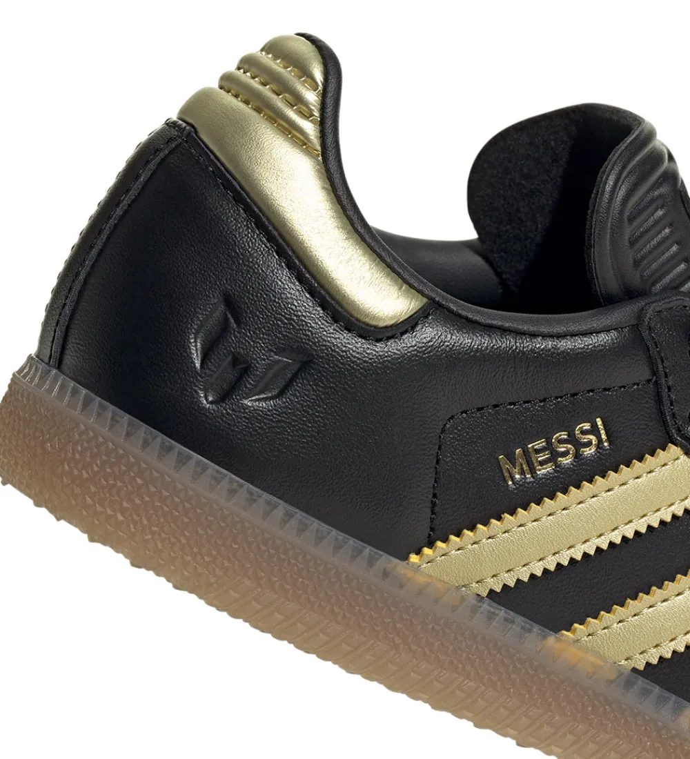 Indendørssko|Fodboldstøvler - Indendørs (Ic)-adidas Performance Sko - SAMBA MESSI J - CBLACK/GOLDMT/GUM4