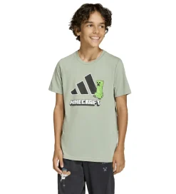 T-Shirts-adidas Performance T-shirt - J Minecraft TR - SILGRN