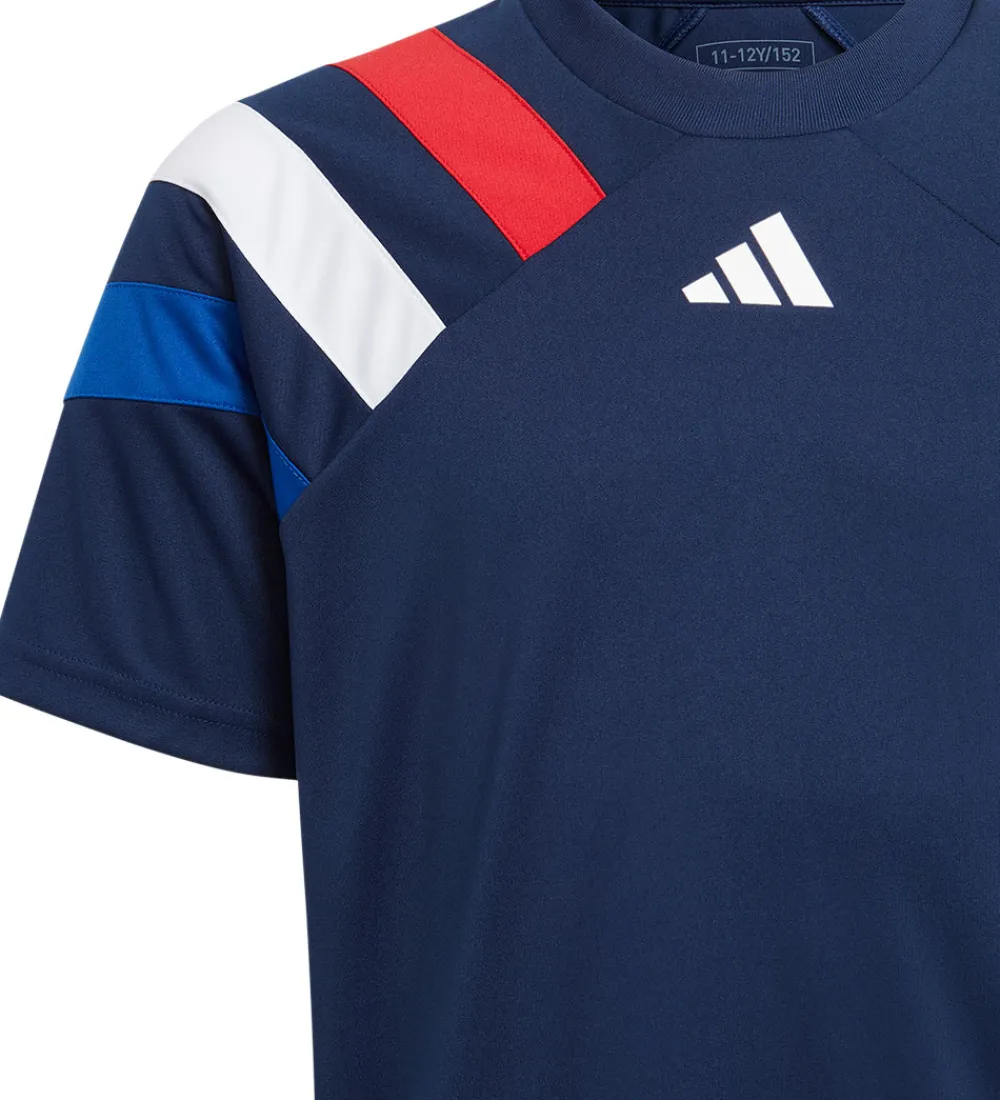 adidas Performance T-Shirts Og Toppe*T-Shirt - Fortore 23 - Blå m. Rød/Hvid