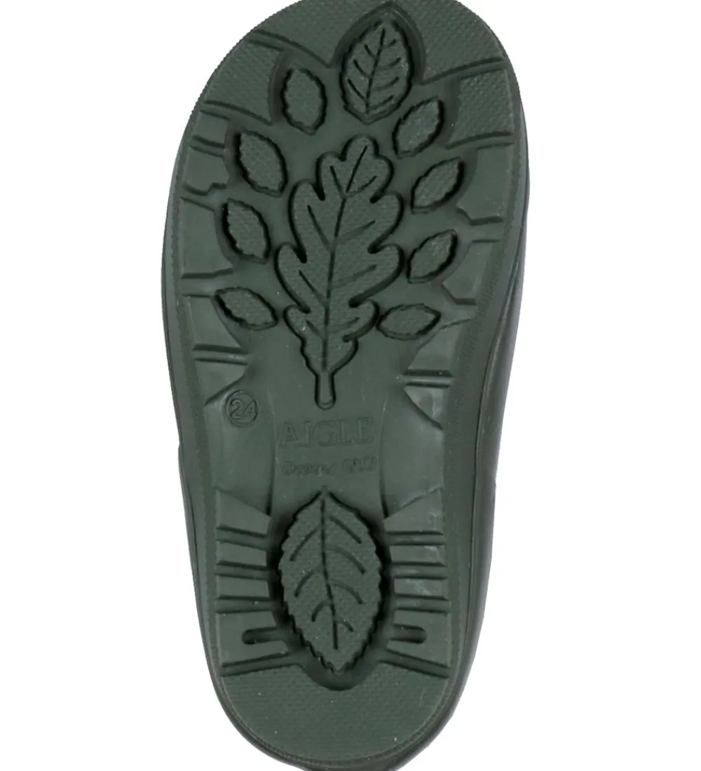 Aigle Gummistøvler*Gummistøvler m. For - Ai Woody-Pop - Fur - Kaki