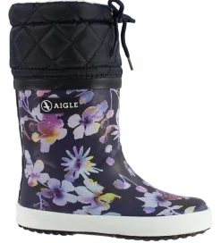 Termostøvler-Aigle Termostøvler - Giboulee - Dark Flower