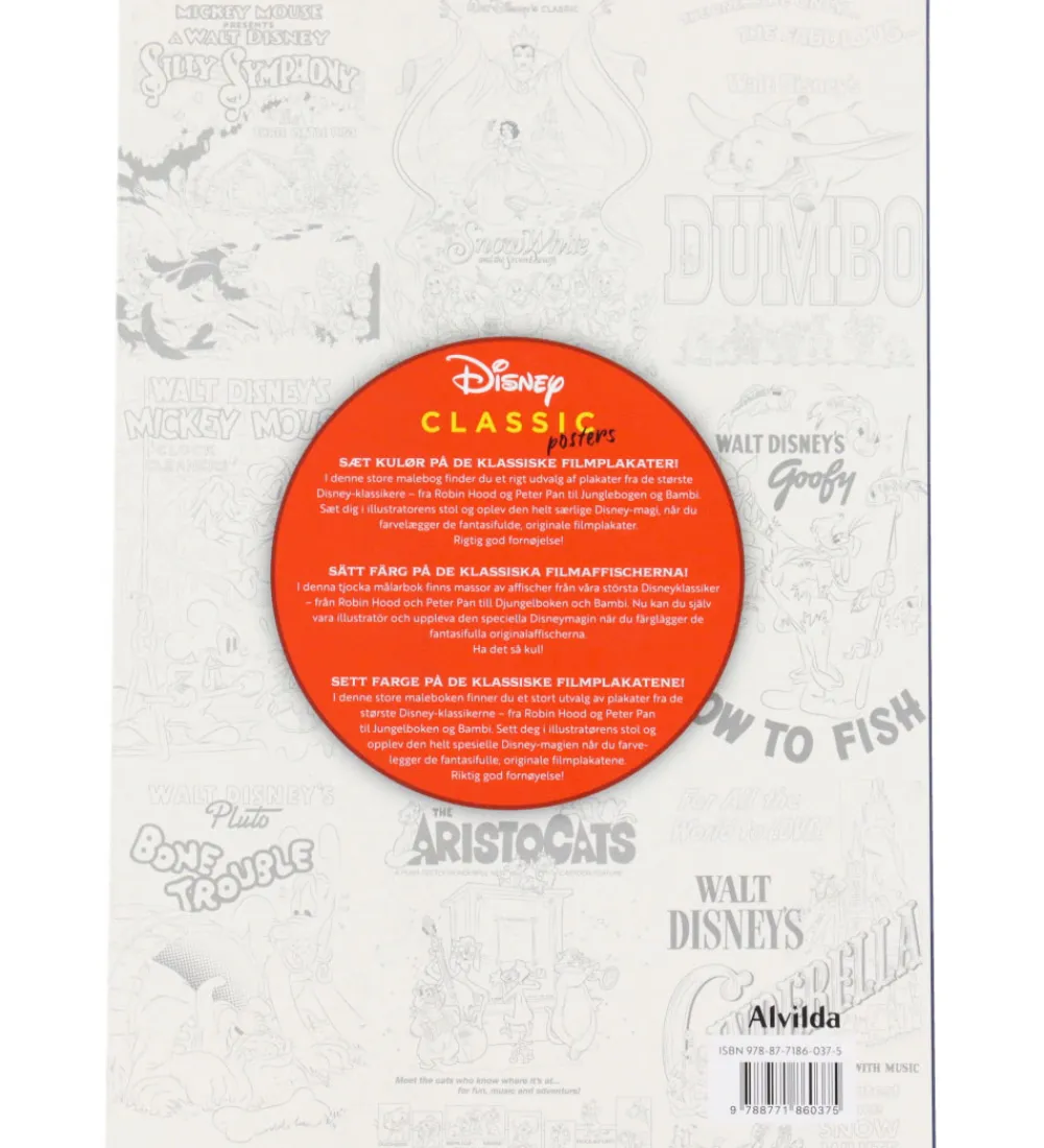 Alvilda Malebog|Kreativ Leg*Malebog - Disney Classic - Plakater - DA