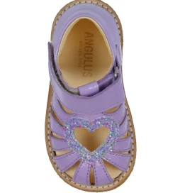 Begyndersko-Angulus Sandaler Hjertesandal - Lilac/Confetti Glitter
