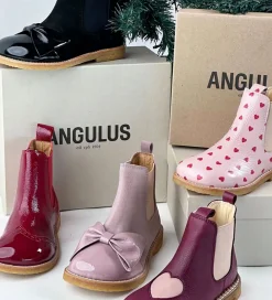 Angulus Støvler*Støvler - Chelsea - Sort m. Sløjfe