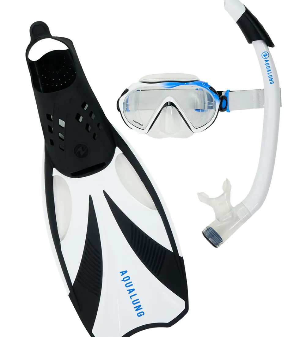 Dykkermasker|Snorkling-Aqua Lung Snorkelsæt - Adult - Compass - Black/White