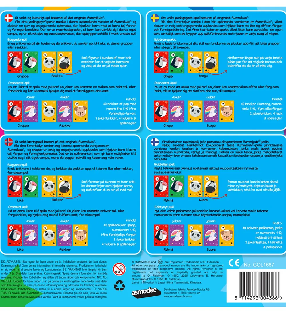Asmodee Spil*Spil - Rummikub For Kids Nordic