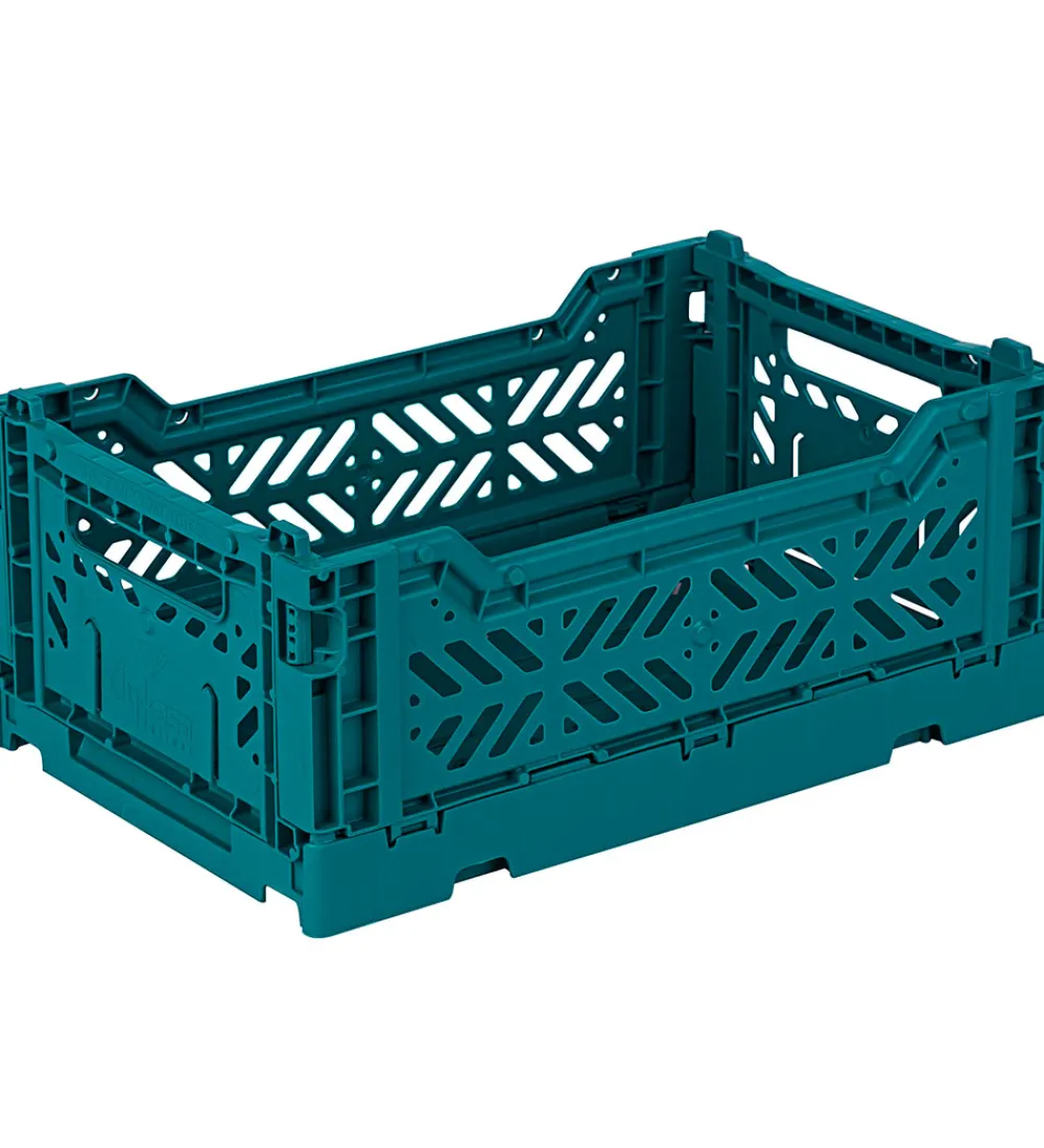 Foldekasser|Bokse Og Kasser-Aykasa Foldekasse - 27x17x11 cm - Mini - Peacock Green