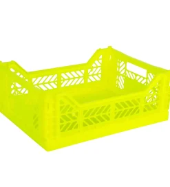 Foldekasser|Bokse Og Kasser-Aykasa Foldekasse - 40x30x15 cm - Midi - Neon Yellow