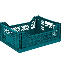 Foldekasser|Bokse Og Kasser-Aykasa Foldekasse - 40x30x15 cm - Midi - Peacock Green